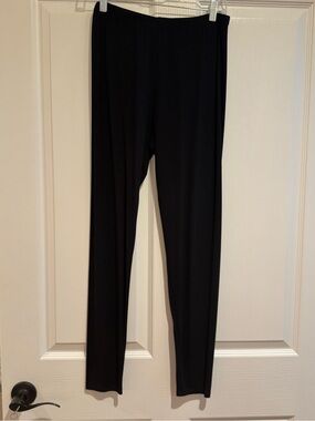 Eileen Fisher Black Stretch Straight Leg Leggings